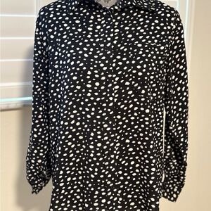 Black and White Polka Dot Blouse